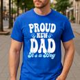 Proud New Dad It's A Boy Father To Be Soon To Be Dad Men's Casual T-Shirt Royal Blue Proud New Dad It's A Boy Father To Be Soon To Be Dad Men's Casual T-Shirt Royal Blue