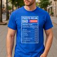 Puerto Rican Dad Nutrition Facts Pride Father's Day Men's Casual T-Shirt Royal Blue