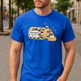 Pug Anti Depressant Mom Dad Kids Men's Casual T-Shirt Royal Blue