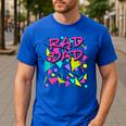 Rad Dad 80s Throwback Men's Casual T-Shirt Royal Blue