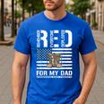 RED Friday For My Dad Military Veteran Deployed Men's Casual T-Shirt Royal Blue RED Friday For My Dad Military Veteran Deployed Men's Casual T-Shirt Royal Blue