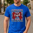 Red Sport Loud Proud Cheer Coach Dad Father's Day Men's Casual T-Shirt Royal Blue