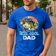 Reel Cool Dad Fishing Vintage Retro Father's Day Men's Casual T-Shirt Royal Blue