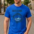 Reel Cool Grandpa Fishing Dad Father's Day Fisherman Men's Casual T-Shirt Royal Blue