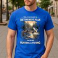 Retirement Plan On Hunting & Fishing Fisherman Hunter Dad Men's Casual T-Shirt Royal Blue