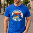 Retro Cat Dad Ever Cats Lovers For Men Women And Kids Men's Casual T-Shirt Royal Blue