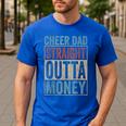Retro Cheer Dad Straight Outta Money Men's Casual T-Shirt Royal Blue