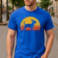 Retro Chihuahua Men Women Dog Mom Dad Chihuahua Men's Casual T-Shirt Royal Blue