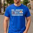 Retro Dad Daughter Squad Unbreakable Bond Father Daughter Men's Casual T-Shirt Royal Blue