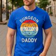Retro Dungeon Daddy Fathers Day Men's Casual T-Shirt Royal Blue