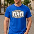 Retro Old Camo Dad Camouflage Hunting Season Father's Day Men's Casual T-Shirt Royal Blue