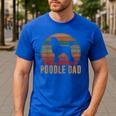 Retro Poodle Dad Dog Owner Pet Poodle Father Men's Casual T-Shirt Royal Blue Retro Poodle Dad Dog Owner Pet Poodle Father Men's Casual T-Shirt Royal Blue