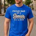 Retro Proud Dad Of a Senior Class Of 2026 Senior Dad 2026 Men's Casual T-Shirt Royal Blue