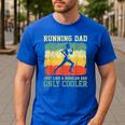 Retro Running Dad Runner Marathon Athlete Humor Outfit Men's Casual T-Shirt Royal Blue