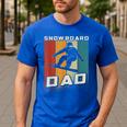 Retro Snowboard Dad Snowboarding Father Snowboarder Dad Men's Casual T-Shirt Royal Blue