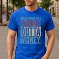 Retro Volleyball Dad Straight Outta Money Men's Casual T-Shirt Royal Blue