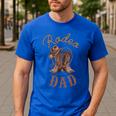 Rodeo Dad Western Cowboy Birthday Boy Family Matching Party Men's Casual T-Shirt Royal Blue