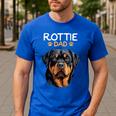 Rottie Dad Rottweiler Dog Men's Casual T-Shirt Royal Blue