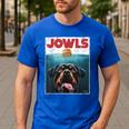 Rottie Rottweiler Jowls Burger Giant Tank Dog Mom Dad Men's Casual T-Shirt Royal Blue