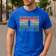Round Rowing Dad Rudder Men's Casual T-Shirt Royal Blue