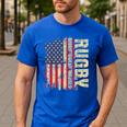 Rugby Blood Sweat Bruises Rugby Player Coach Dad Mom Men's Casual T-Shirt Royal Blue Rugby Blood Sweat Bruises Rugby Player Coach Dad Mom Men's Casual T-Shirt Royal Blue