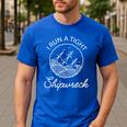 I Run A Tight Shipwreck Saying Wreck Mom Dad Men's Casual T-Shirt Royal Blue I Run A Tight Shipwreck Saying Wreck Mom Dad Men's Casual T-Shirt Royal Blue