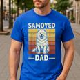 Samoyed Dad Men's Casual T-Shirt Royal Blue