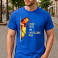 I Saw That I'm Telling Dad Religious Christian Jesus Men's Casual T-Shirt Royal Blue