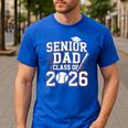 Senior Dad Class Of 2026 Graduate Baseball 2026 Graduation Men's Casual T-Shirt Royal Blue