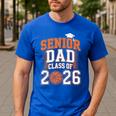 Senior Dad Class Of 2026 Graduate Basketball Graduation 2026 Men's Casual T-Shirt Royal Blue