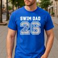 Senior Swim Dad 2026 Swimmer Swim Dad Senior Class Of 26 Men's Casual T-Shirt Royal Blue