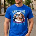 Shih Tzu Dad Like A Regular Dad But Cooler Dog Father's Day Men's Casual T-Shirt Royal Blue