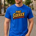 Sidekick Easy Halloween Matching Superhero Costume Dad Mom Men's Casual T-Shirt Royal Blue