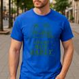 Silent But Dadly Father's Day Fart Dad Farting Vintage Men's Casual T-Shirt Royal Blue