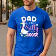 Silly Dad Goose Dad 1st Birthday Family Matching Party Men's Casual T-Shirt Royal Blue