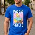 The Simpsons Father's Day Mad Dad Skills Homer Poster Men's Casual T-Shirt Royal Blue