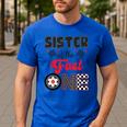 Sister Of The Fast One Car Racing Dad 1St Birthday Boy Men's Casual T-Shirt Royal Blue