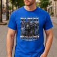 Skeleton No More Mr Nice Guy Meme Men Dad Papa Men's Casual T-Shirt Royal Blue