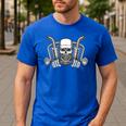 Skeleton Truck Driver Big Trucking Trucker Dad Men's Casual T-Shirt Royal Blue Skeleton Truck Driver Big Trucking Trucker Dad Men's Casual T-Shirt Royal Blue