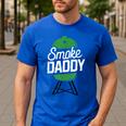 Smoke Daddy Green Egg Pitmaster Dad Tshirt BBQ Grill Men's Casual T-Shirt Royal Blue