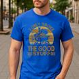 I Only Smoke The Good Stuff BBQ Barbeque Chef Dad Men's Casual T-Shirt Royal Blue