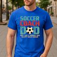 Soccer Coach Dad T-Shirt Men's Casual T-Shirt Royal Blue