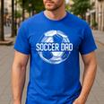 Soccer Dad Family Matching Team Player Sport Lover Papa Men's Casual T-Shirt Royal Blue