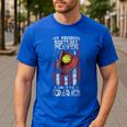 Softball Dad My Favorite Softball Player Calls Me Dad Men's Casual T-Shirt Royal Blue