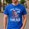 Soggy Beaver Bbq Barbecue Grill Master Humor Dad Men Men's Casual T-Shirt Royal Blue