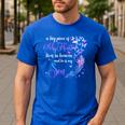 My Son Lives In Heaven Memorial Quotes Love Mom Dad Matching Men's Casual T-Shirt Royal Blue
