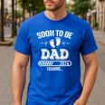 Soon To Be Dad 2026 Loading For Pregnancy Announcement Men's Casual T-Shirt Royal Blue