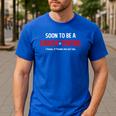 Soon To Be A Daddy Of Twins Expecting Father Men's Casual T-Shirt Royal Blue Soon To Be A Daddy Of Twins Expecting Father Men's Casual T-Shirt Royal Blue