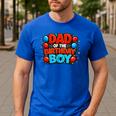 Spider Birthday Party Dad Of The Birthday Boys Spider Webs Men's Casual T-Shirt Royal Blue Spider Birthday Party Dad Of The Birthday Boys Spider Webs Men's Casual T-Shirt Royal Blue