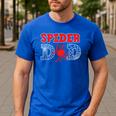 Spider Dad Spidey Birthday Family Matching Kid Daddy Spiders Men's Casual T-Shirt Royal Blue